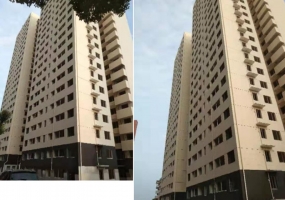 武汉蔡家还建房——弹性拉毛+真石漆